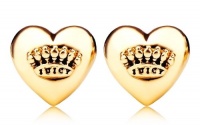 Juicy Couture Jewelry Puffed Heart Studs Gold