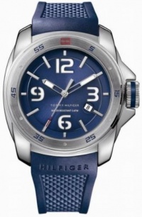 Tommy Hilfiger Men's 1790771 Sport Blue Double Layer Dial on Blue Silicon Strap Watch Tommy Hilfiger Men's 1790771 Sport Blue Double Layer Dial on Blue Silicon Strap Watch