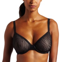 OnGossamer Women's Sheer Instincts Contour Demi Bra, Black, 34B OnGossamer Women's Sheer Instincts Contour Demi Bra, Black, 34B