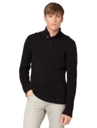 This Calvin Klein Jeans sweater has a classic ribbed design you'll enjoy for years to come. This Calvin Klein Jeans sweater has a classic ribbed design you'll enjoy for years to come.