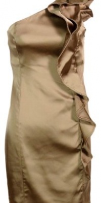 Calvin Klein Ruffle Trim Off Shoulder Dress