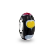 Bling Jewelry Black Hearts Sterling Silver Murano Glass Bead Pandora Compatible Bling Jewelry Black Hearts Sterling Silver Murano Glass Bead Pandora Compatible