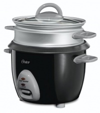 Oster CKSTRCMS65 3-Cup (Uncooked), 6-Cup (Cooked) Rice Cooker with Steam Tray, Black Oster CKSTRCMS65 3-Cup (Uncooked), 6-Cup (Cooked) Rice Cooker with Steam Tray, Black