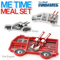 Fire Engine Dinner Set: Kids Dishwasher Safe Dining Plate and Utensils Fire Engine Dinner Set: Kids Dishwasher Safe Dining Plate and Utensils