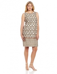 Anne Klein Women's Plus-Size Sleeveless Sheath Dress With Banded Bottom Anne Klein Women's Plus-Size Sleeveless Sheath Dress With Banded Bottom