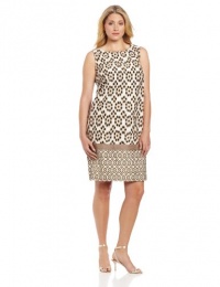 Anne Klein Women's Plus-Size Sleeveless Sheath Dress With Banded Bottom