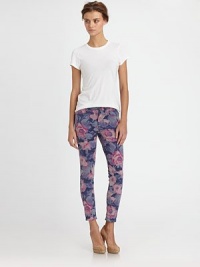 Vibrant printed denim - this season's must-have look - hugs the body in a sleek, sexy fit.THE FITSkinny fitRise, about 8Inseam, about 25THE DETAILSZip flyFive-pocket style43% lycocel/26% cotton/17% rayon/13% polyester/1% spandexMachine washMade in USA of imported fabricModel shown is 5'10 (177cm) wearing US size 4. Vibrant printed denim - this season's must-have look - hugs the body in a sleek, sexy fit.THE FITSkinny fitRise, about 8Inseam, about 25THE DETAILSZip flyFive-pocket style43% lycocel/26% cotton/17% rayon/13% polyester/1% spandexMachine washMade in USA of imported fabricModel shown is 5'10 (177cm) wearing US size 4.