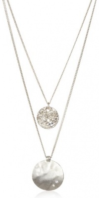 Kenneth Cole New York Two-Row Worn Hammered Circle Pendant Necklace , 19 Kenneth Cole New York Two-Row Worn Hammered Circle Pendant Necklace , 19