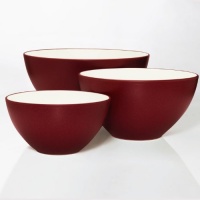 Noritake Colorwave Raspberry 3-Piece Bowl Set Noritake Colorwave Raspberry 3-Piece Bowl Set