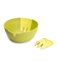 Service included! Entertain with ease by prepping, tossing and serving salad all in this dynamic bowl and server duo. Servers sit securely on the side of this salad bowl and blend smoothly into the sleek design for on-hand service you can dish out. 3-year warranty. Service included! Entertain with ease by prepping, tossing and serving salad all in this dynamic bowl and server duo. Servers sit securely on the side of this salad bowl and blend smoothly into the sleek design for on-hand service you can dish out. 3-year warranty.