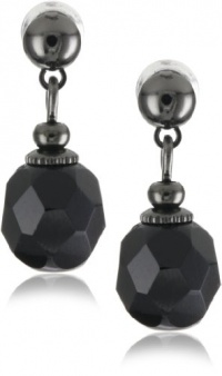 1928 Jewelry Elegant Black Drop Earrings