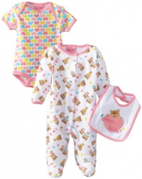 Carter's Watch the Wear Baby-Girls Newborn 3 Piece Sweet Heart Set, Pink, 6-9 Months Carter's Watch the Wear Baby-Girls Newborn 3 Piece Sweet Heart Set, Pink, 6-9 Months