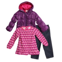 Baby Togs Infant Baby Girls 3 Piece Purple Puffy Jacket Pink Shirt Jeans Set Baby Togs Infant Baby Girls 3 Piece Purple Puffy Jacket Pink Shirt Jeans Set