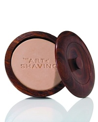 For the traditional form of wet shaving The Art of Shaving offers their classic Shaving Soaps. Formulated with glycerin and coconut oil, they generate a rich and warm lather when used with a Shaving Brush and hot water. The lather protects the skin and softens the beard while providing an extremely close shave. The soaps come in elegant teak wood bowls, which can be refilled.Lemon Essential Oil - Normal to Oily Skin For the traditional form of wet shaving The Art of Shaving offers their classic Shaving Soaps. Formulated with glycerin and coconut oil, they generate a rich and warm lather when used with a Shaving Brush and hot water. The lather protects the skin and softens the beard while providing an extremely close shave. The soaps come in elegant teak wood bowls, which can be refilled.Lemon Essential Oil - Normal to Oily Skin