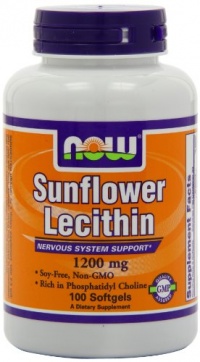 Now Foods Sunflower Lecithin Non GMO, Soft-gels, 1200mg, 100-Count Now Foods Sunflower Lecithin Non GMO, Soft-gels, 1200mg, 100-Count