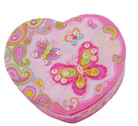 Pecoware / Heart-shaped Musical Jewelry Box, Fancy Butterfly Pecoware / Heart-shaped Musical Jewelry Box, Fancy Butterfly