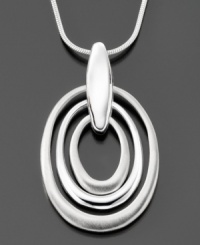 Round out your style with this beautiful pendant by Giani Bernini. Features smooth sterling silver with a satin finish. Approximate length: 17 inches. Approximate drop: 1-1/2 inches. Round out your style with this beautiful pendant by Giani Bernini. Features smooth sterling silver with a satin finish. Approximate length: 17 inches. Approximate drop: 1-1/2 inches.