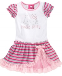 Embrace her girlie side in this fabulously frilly tutu dress from Hello Kitty. (Clearance) Embrace her girlie side in this fabulously frilly tutu dress from Hello Kitty. (Clearance)