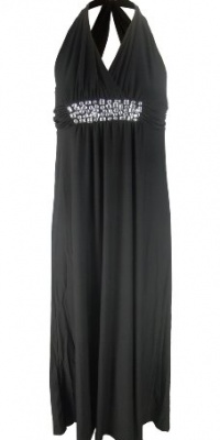 Cross-Back Sleeveless Empire Waist Maxi Dress Cross-Back Sleeveless Empire Waist Maxi Dress