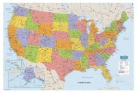 House of Doolittle Laminated United States Map, 38 x 25 Inch with Write On/Wipe Off Feature, Recycled (HOD721) House of Doolittle Laminated United States Map, 38 x 25 Inch with Write On/Wipe Off Feature, Recycled (HOD721)