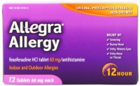 Allegra Adult 12 Hour Allergy Relief, 12-Count