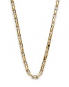 THE LOOKRectangle links18k electroplated gold Logo charmHook closureTHE MEASUREMENTLength, about 66ORIGINMade in Italy