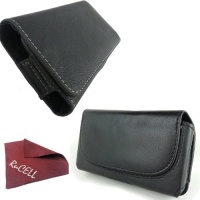 For Samsung Galaxy Exhilarate Premium Leather Case Holster Pouch, RuCell brand Suede cleaning Cloth For Samsung Galaxy Exhilarate Premium Leather Case Holster Pouch, RuCell brand Suede cleaning Cloth