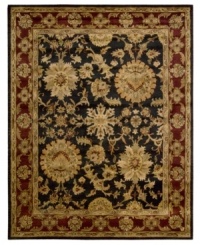 Rich with color and refined floral motifs, this Nourison area rug offers luxury for any space. Soft, durable wool is tufted by hand and herbal-washed for a beautiful, heirloom-quality texture and sheen. Rich with color and refined floral motifs, this Nourison area rug offers luxury for any space. Soft, durable wool is tufted by hand and herbal-washed for a beautiful, heirloom-quality texture and sheen.