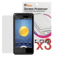 Set of 3 Clear LCD Screen Protectors for HTC EVO Design 4G Prepaid Android Phone (Boost Mobile)