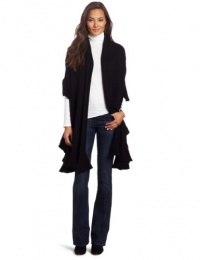 Magaschoni Women's Ruffle Wrap, Black, One Size Magaschoni Women's Ruffle Wrap, Black, One Size
