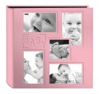Pioneer Collage Frame Embossed Baby Sewn Leatherette Cover Photo Album, Baby Pink Pioneer Collage Frame Embossed Baby Sewn Leatherette Cover Photo Album, Baby Pink