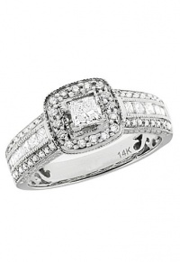 Effy Jewlery 14K White Gold Diamond Engagement Ring, .95 TCW Ring size 7 Effy Jewlery 14K White Gold Diamond Engagement Ring, .95 TCW Ring size 7