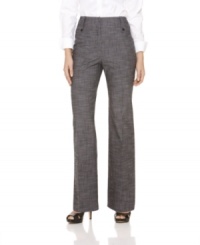 A must-have for your work wardrobe, AGB's textured cotton-blend petite pants feature a flattering silhouette with unique button tabs. (Clearance) A must-have for your work wardrobe, AGB's textured cotton-blend petite pants feature a flattering silhouette with unique button tabs. (Clearance)