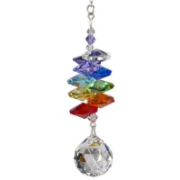 Woodstock Rainbow Makers Crystal Cascade Suncatcher, Genuine Austrian Ball Crystal, 9-Inch Long Woodstock Rainbow Makers Crystal Cascade Suncatcher, Genuine Austrian Ball Crystal, 9-Inch Long