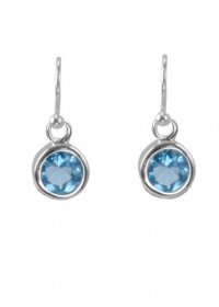 Barse Sterling Silver Round Blue Clear Crystal Earrings Barse Sterling Silver Round Blue Clear Crystal Earrings