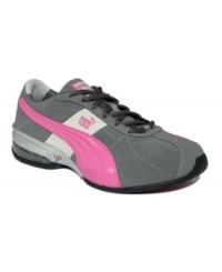 Get ready to run. The Cell Turin sneaker by Puma is where style and function collide. The pretty pink formstripe adorns the side and a specially-formulated cushioned sole provides extra support. Get ready to run. The Cell Turin sneaker by Puma is where style and function collide. The pretty pink formstripe adorns the side and a specially-formulated cushioned sole provides extra support.