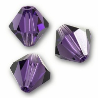 Swarovski Bicones 5328 Xillion 4mm Purple Velvet (40 Beads) Swarovski Bicones 5328 Xillion 4mm Purple Velvet (40 Beads)