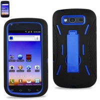 Samsung Galaxy S Blaze 4G / T769 Black / Navy Blue Combo Silicone Case + Hard Cover + Kickstand Hybrid Case For T-Mobile Samsung Galaxy S Blaze 4G / T769 Black / Navy Blue Combo Silicone Case + Hard Cover + Kickstand Hybrid Case For T-Mobile