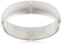 Men's 10k White Gold Traditional Plain Wedding Band (6 mm) Men's 10k White Gold Traditional Plain Wedding Band (6 mm)