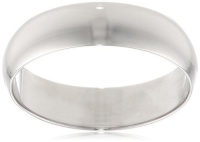 Men's 10k White Gold Traditional Plain Wedding Band (6 mm)