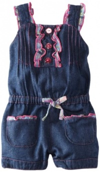 Carter's Watch the Wear Baby-Girls Infant Romper With Frills Pockets On Front, Dark Indigo, 18 Months Carter's Watch the Wear Baby-Girls Infant Romper With Frills Pockets On Front, Dark Indigo, 18 Months