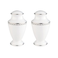 Lenox Pearl Platinum Salt and Pepper Set, White Lenox Pearl Platinum Salt and Pepper Set, White