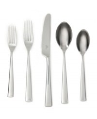 Delivering cool modern style to tables of eight, the Tyne Mirror flatware set from Robert Welch features smooth, flared handles with a shiny mirror finish. Delivering cool modern style to tables of eight, the Tyne Mirror flatware set from Robert Welch features smooth, flared handles with a shiny mirror finish.