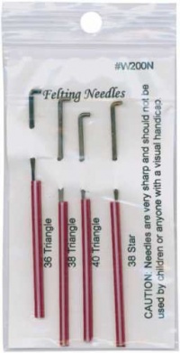 Wistyria Editions Felting Needles Assorted Points 4pc 36 38 40 Triangle 38 Star 4pc Wistyria Editions Felting Needles Assorted Points 4pc 36 38 40 Triangle 38 Star 4pc