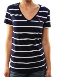 Polo Ralph Lauren Womens Navy Blue Short Sleeve Shirt 1259769JVS-NAVY/WHITE Polo Ralph Lauren Womens Navy Blue Short Sleeve Shirt 1259769JVS-NAVY/WHITE