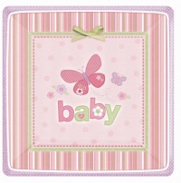 Carter's Baby Girl Square Dessert Plates (8 count) Carter's Baby Girl Square Dessert Plates (8 count)