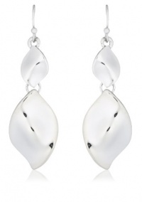 Nine West Natural Beauty Silver-Tone Textured Drop Earrings Nine West Natural Beauty Silver-Tone Textured Drop Earrings