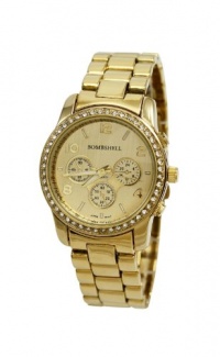 Bombshell Women's BS0314G Runway Rhinestone Gold Tone Watch Bombshell Women's BS0314G Runway Rhinestone Gold Tone Watch