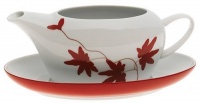 Mikasa Pure Red fine china 2 piece gravy & stand Mikasa Pure Red fine china 2 piece gravy & stand