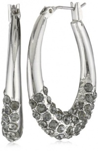 Kenneth Cole New York Urban Stone Pave Oval Hoop Earrings